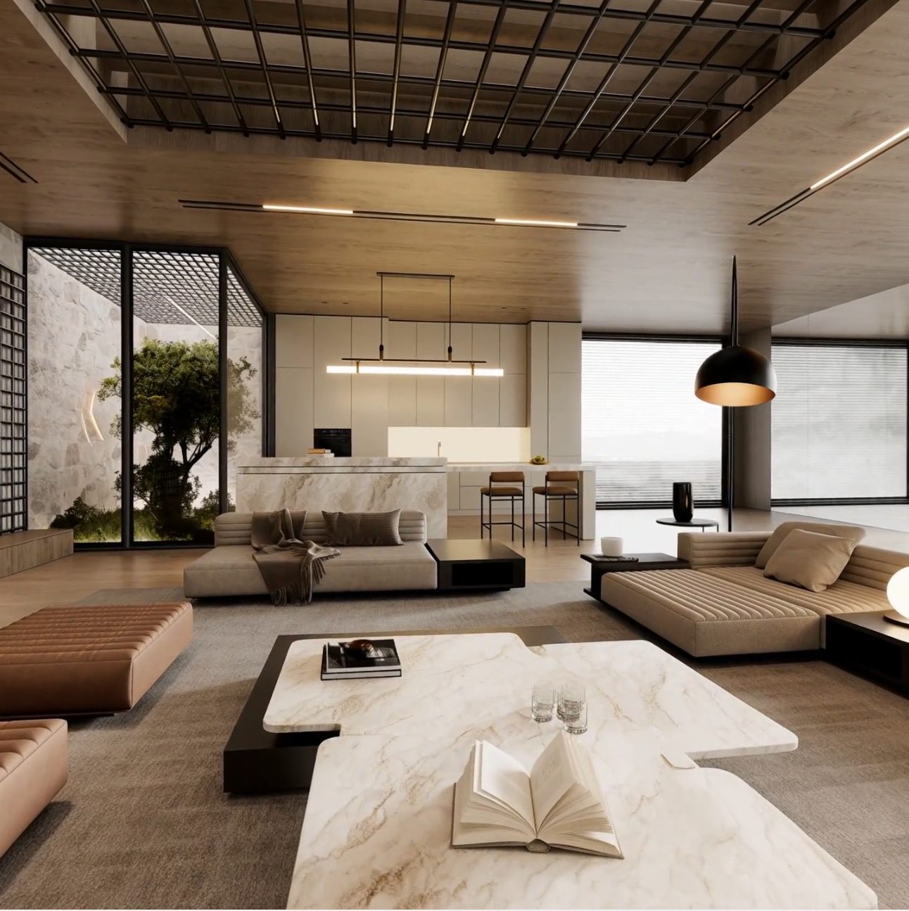 Luxury living room interior