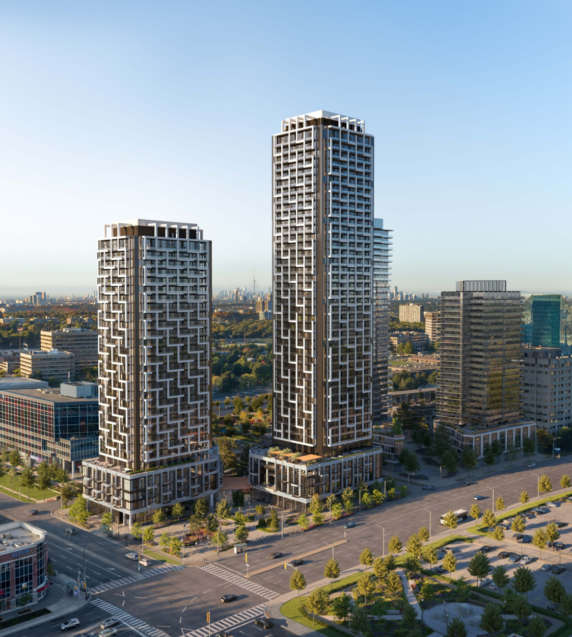 Urban Heights twin residential towers exterior
